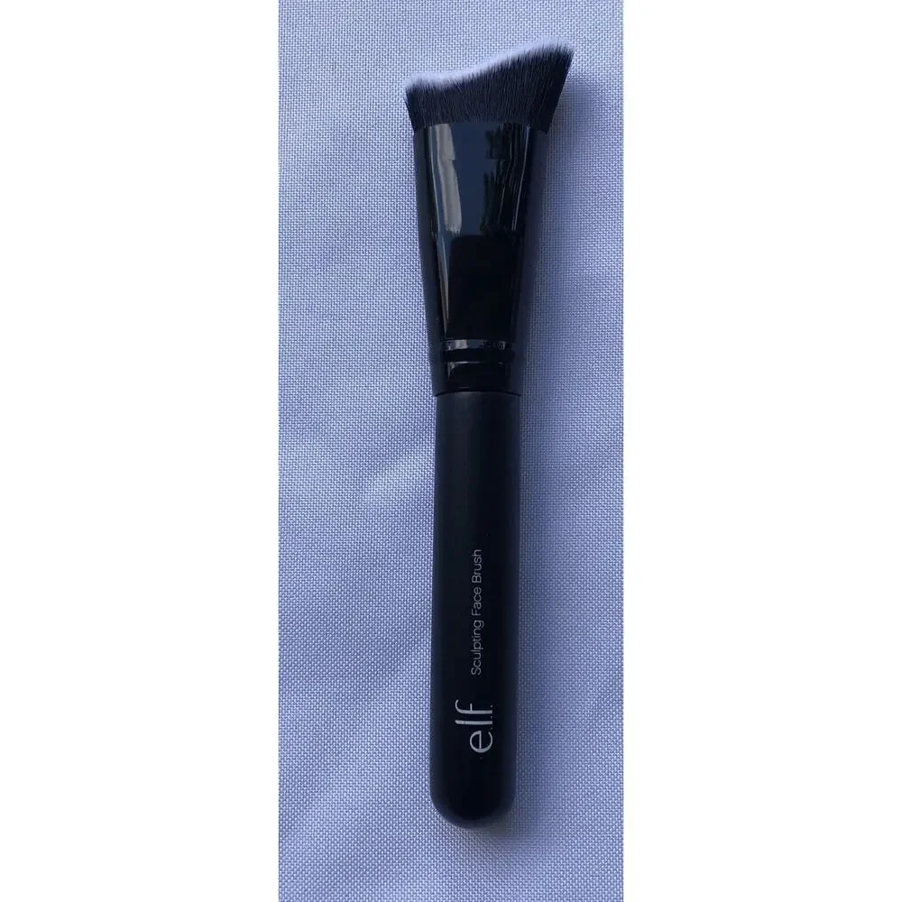 Elf Makeup Brush Black Sculpting Face Brush Ultra Fine Synthetic Lot of Two